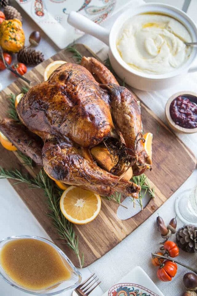 Turkey Dry Brine Recipe with Orange Rosemary Herb Butter Perry's Plate