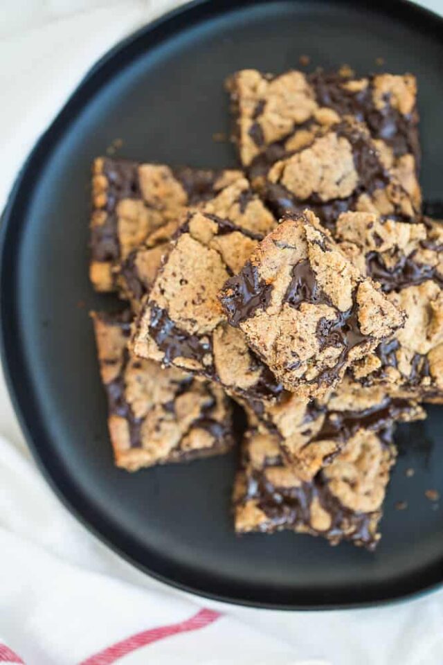 Paleo Chocolate Chip Fudge Bars Perry's Plate