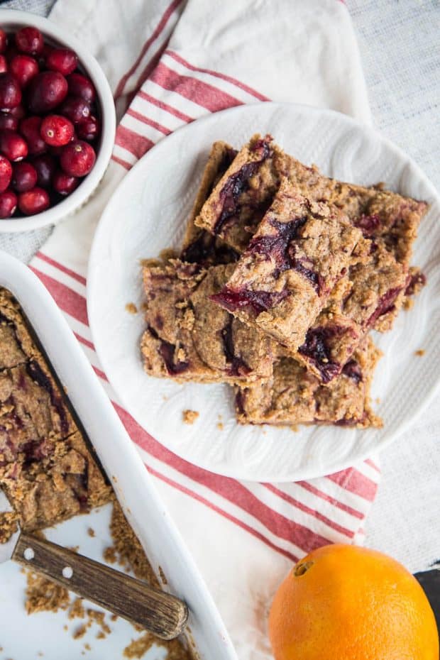 Paleo Cranberry Orange Bars