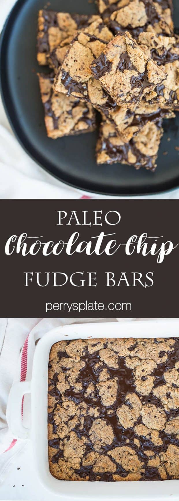 Paleo Chocolate Chip Fudge Bars Perry's Plate