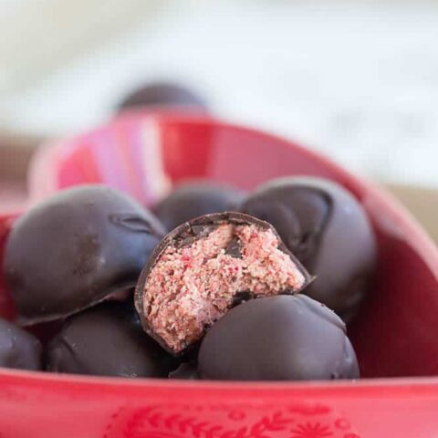 Strawberry Nut Butter Truffles