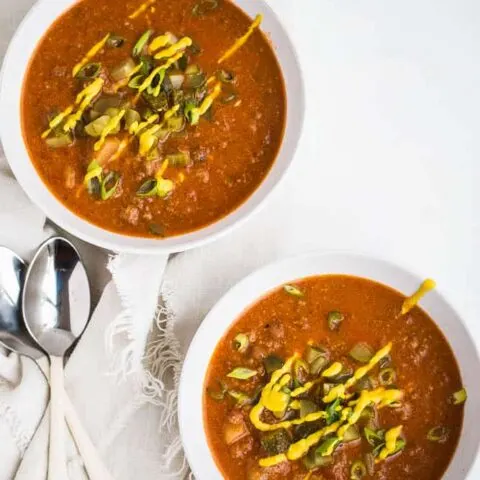 Paleo Instant Pot Cheeseburger Soup