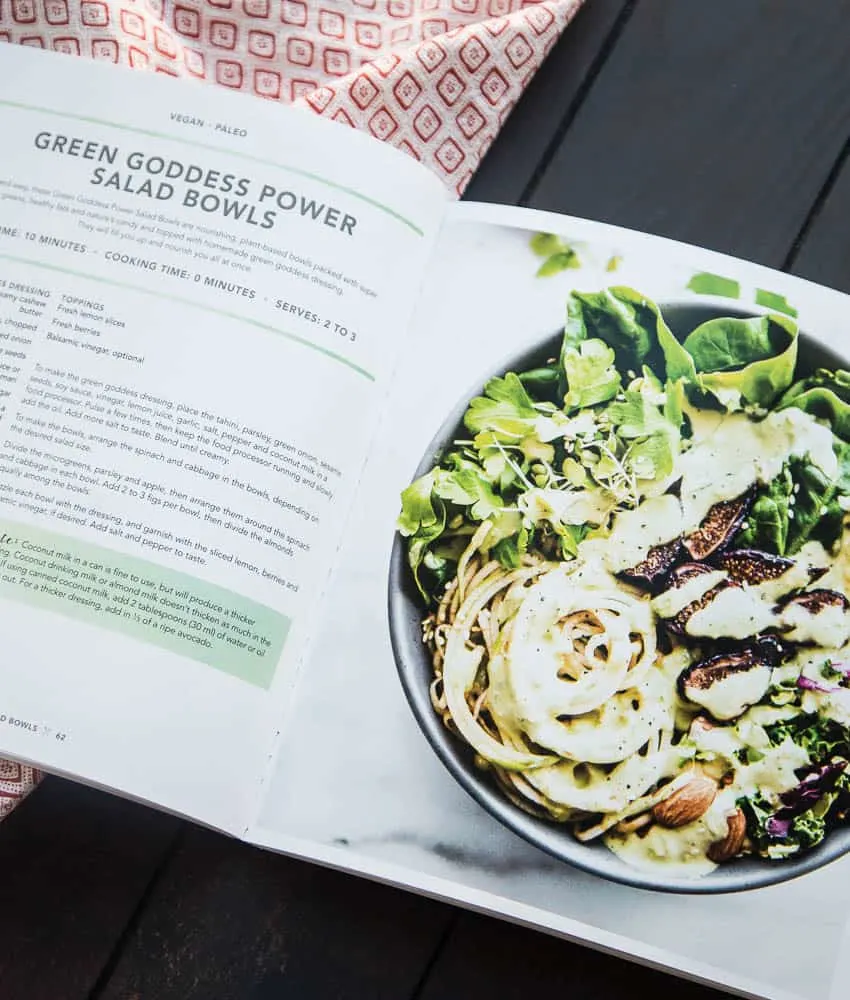 5-Minute Cheesy Zucchetti Bowls - a zippy little lunch bowl that's vegan, paleo, low-carb, and Whole30 friendly! | Plus a review of Nourishing Superfood Bowls by Lindsay Cotter | perrysplate.com