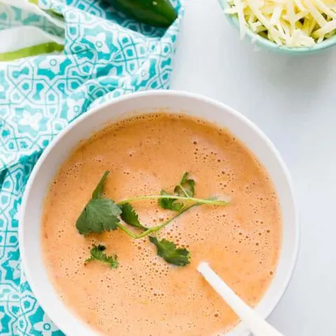 Keto Roasted Tomato Jalapeno Cheddar Soup