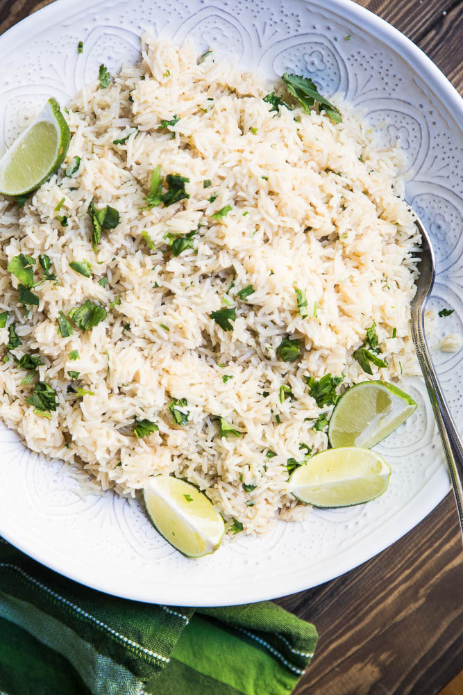 Instant Pot Cafe Rio Cilantro Lime Rice - Perry's Plate