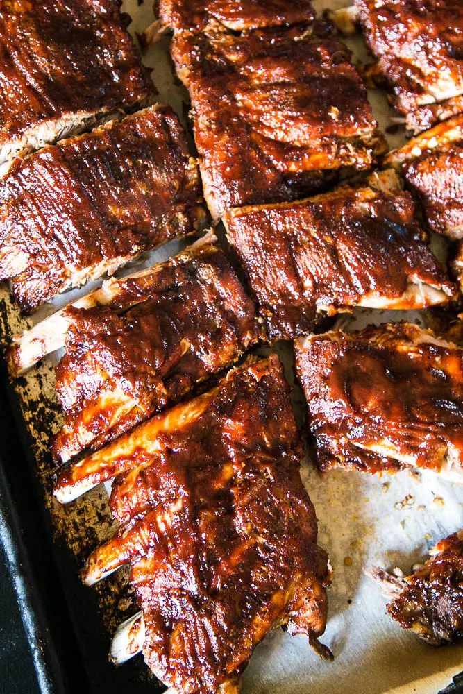 Making ribs in an Instant Pot is SO EASY! You get tender, sticky ribs in about an hour of cook time! Use your favorite BBQ sauce recipe, too! | perrysplate.com #instantpot #instantpotrecipes #ribs Making ribs in an Instant Pot is SO EASY! You get tender, sticky ribs in about an hour of cook time! Use your favorite BBQ sauce recipe, too! | perrysplate.com #instantpot #instantpotrecipes #ribs