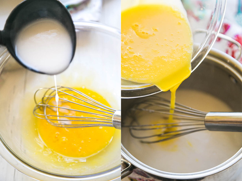 Tempering egg yolks to make homemade custard is easy! You'll have silky smooth custard in no time.