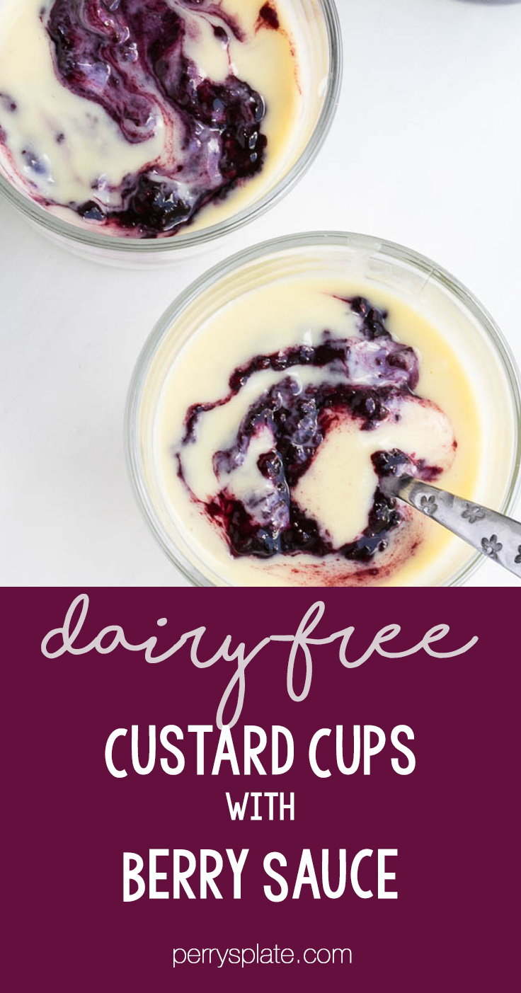 Can be made low-carb, too! These are an easy, make-ahead dessert that's SUPER delicious. There's nothing that compares to homemade custard! | perrysplate.com #dairyfreedessert 