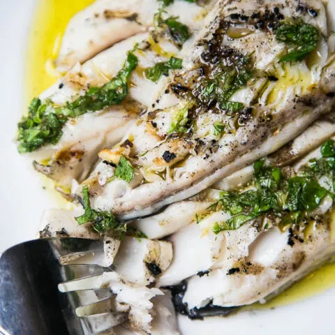 Grilled Sablefish with Garlic-Herb Oil