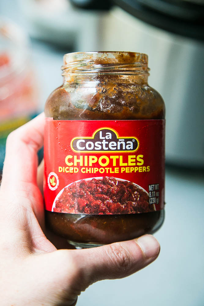 These diced chipotle peppers are super convenient to use in Mexican-inspired recipes! | perrysplate.com #chipotlepeppers