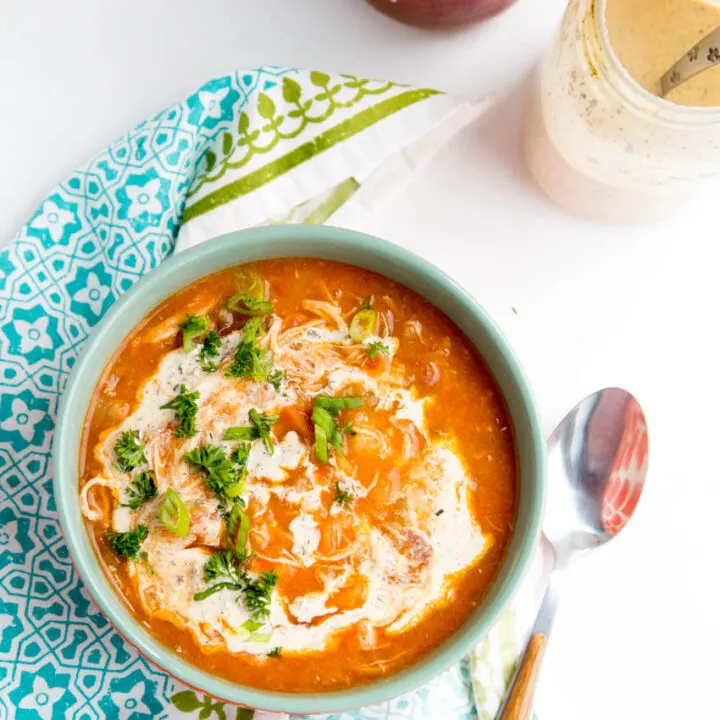 Instant Pot Buffalo Ranch Chicken Soup