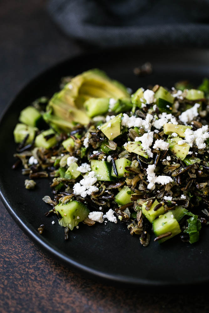 Wild Rice Salad is a perfect make-ahead dish for meal prepping, light dinners, or even a great Thanksgiving side dish! Lots of ideas for add-ins, too. | perrysplate.com