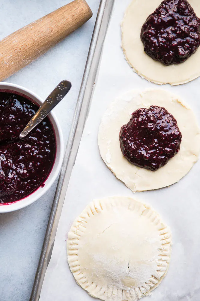My 3-ingredient berry sauce makes a great filling for these Gluten-Free Berry Hand Pies!