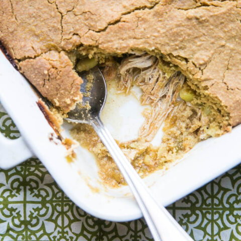 Green Chile Chicken Tamale Pie with Millet (Corn-Free)