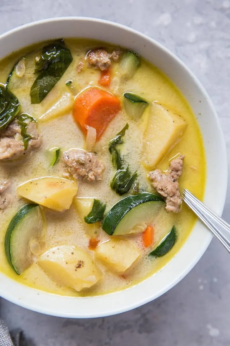 Hearty Ground Turkey Vegetable Soup -- Paleo Meal Plan