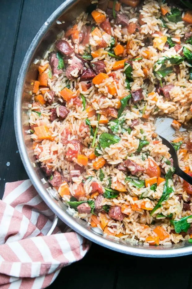 Easy Cajun Sausage & Rice Skillet