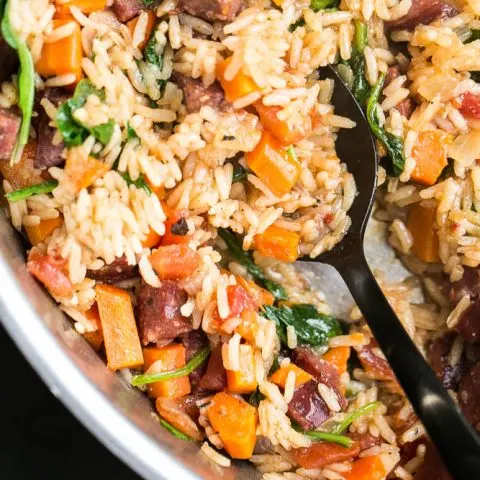 Easy Cajun Sausage & Rice Skillet
