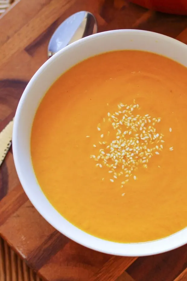 Creamy Carrot Soup - part of the Whole30 meal plan for this week