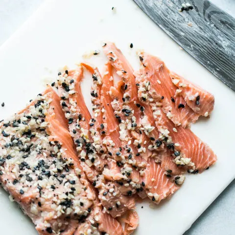 Homemade Everything Bagel Gravlax (Cured Salmon)