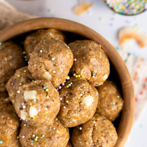Paleo Birthday Cake Protein Bites