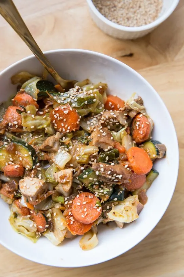 Chicken Egg Roll In a Bowl - paleo, gluten-free, and dairy-free recipe