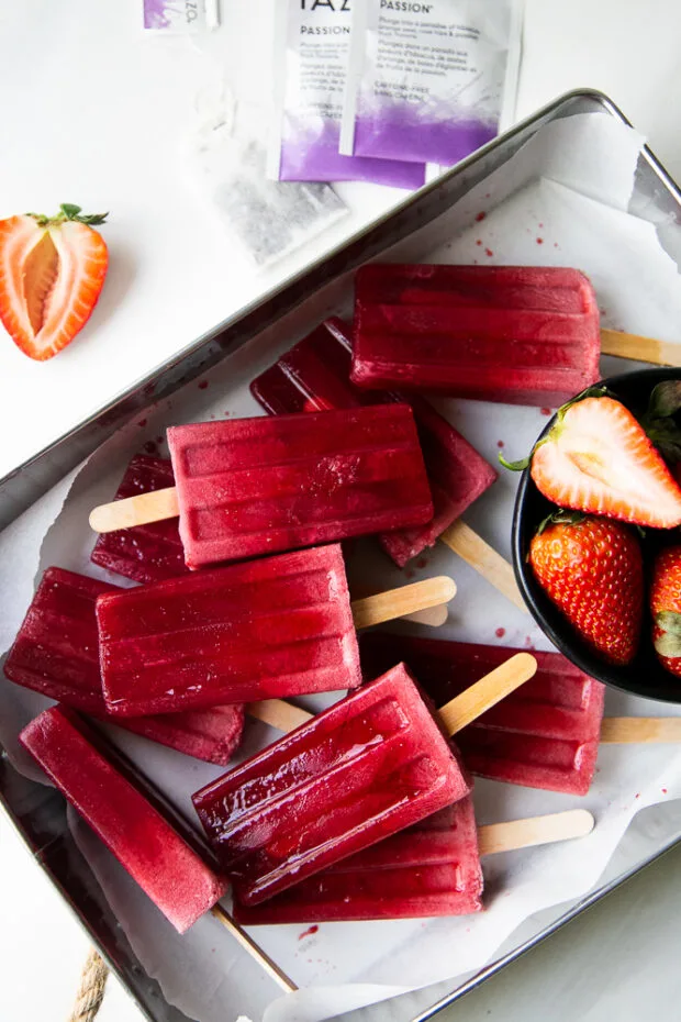 Starbucks Pink Drink Popsicles ready to eat! 