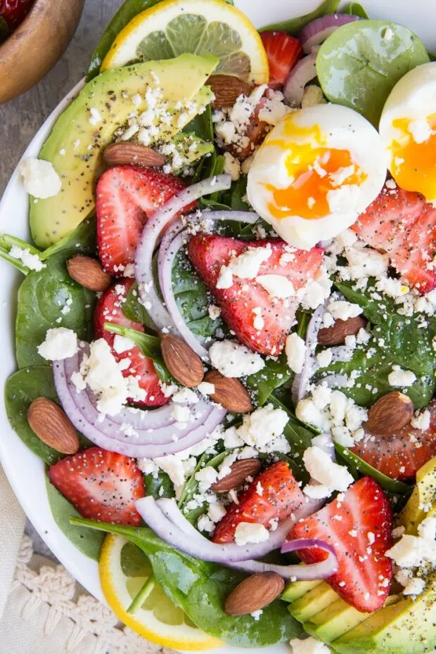Strawberry Spinach Salad with Poppy Seed Dressing -- part of our Paleo Meal Plan this week!