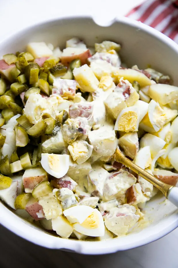 Instant Pot Potato Salad is a great side dish to a summer BBQ.