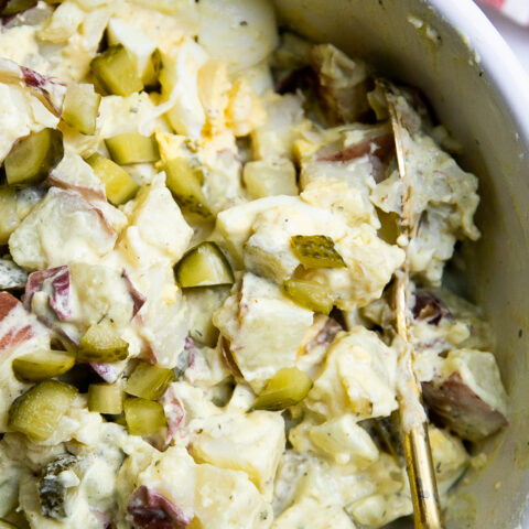 Instant Pot Potato Salad (with pickles & ranch)