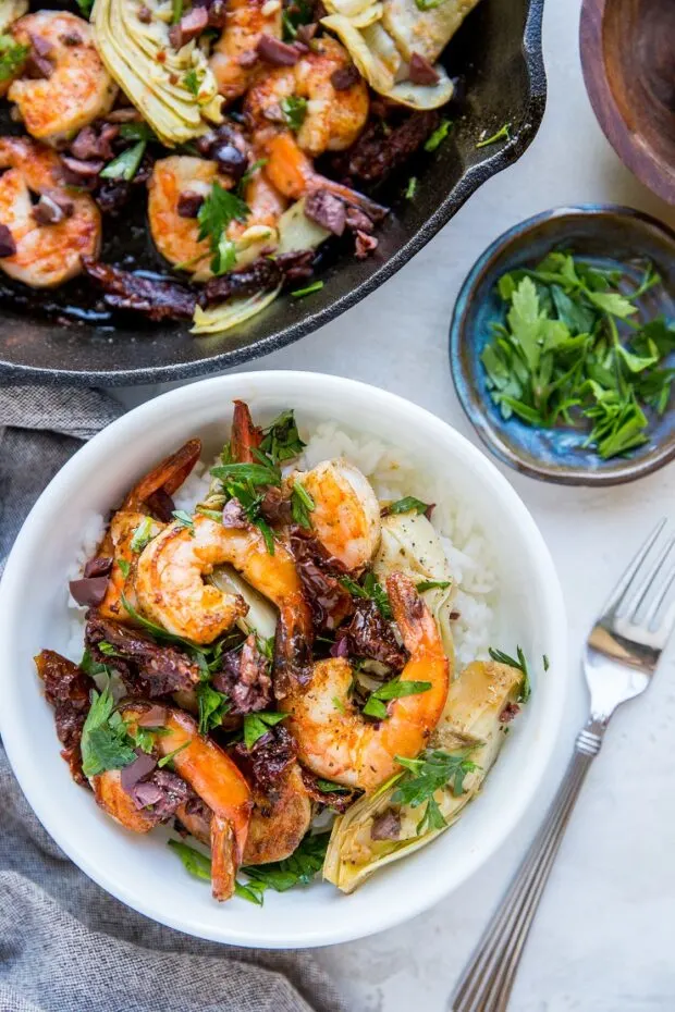 Mediterranean Shrimp Skillet