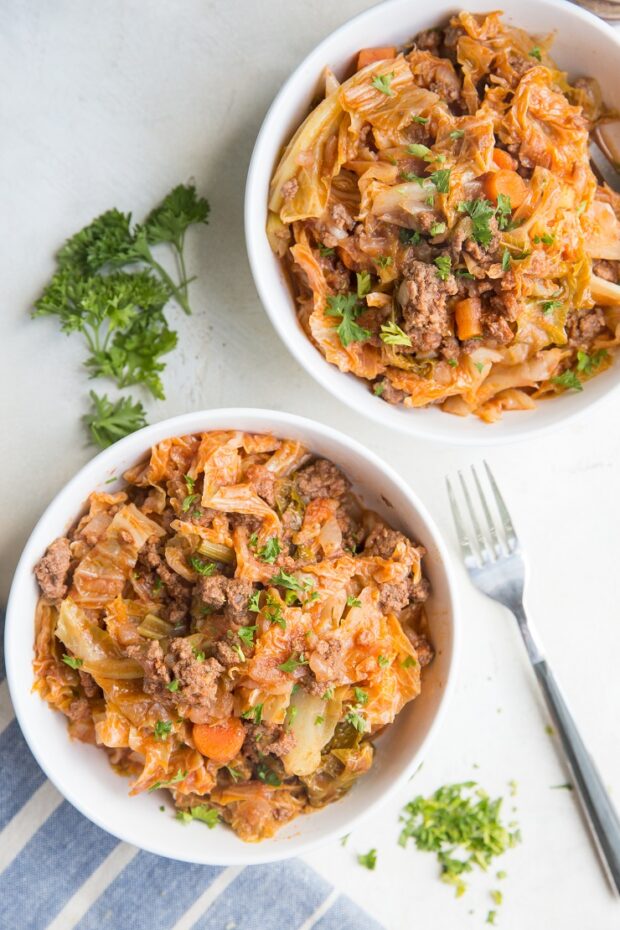 Unstuffed Cabbage Rolls -- part of this week's FREE Paleo Meal Plan