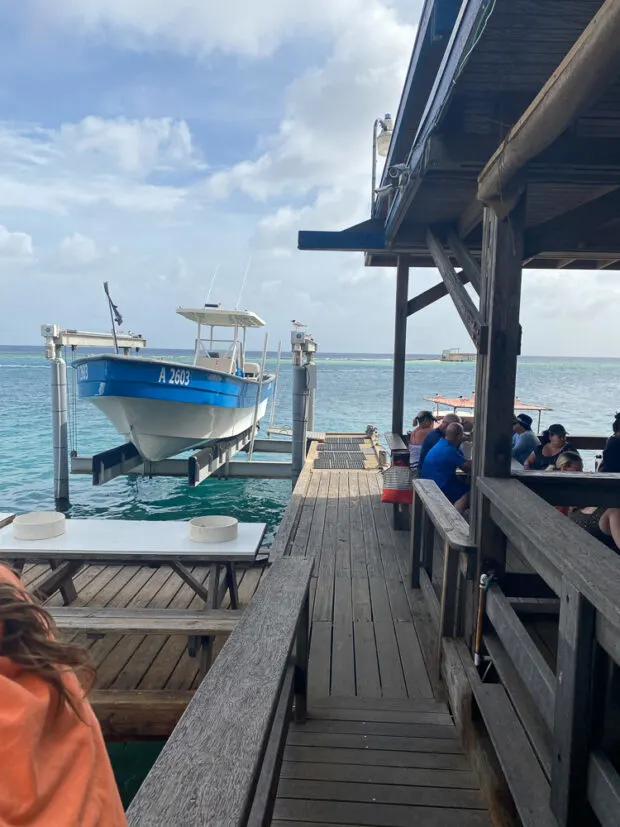 View of the ocean from Zeerover in Aruba.