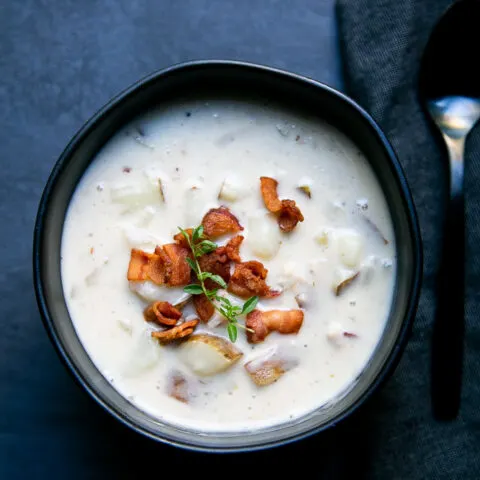 Clam Chowder with Bacon (Gluten-Free & Dairy-Free)