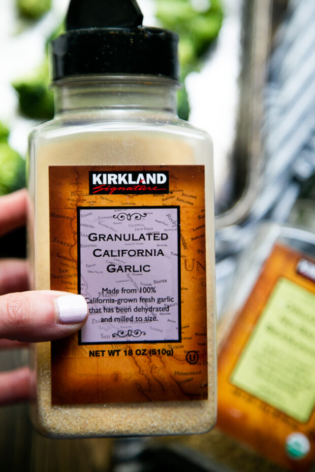 Granulated garlic is my go-to seasoning for roasted broccoli.