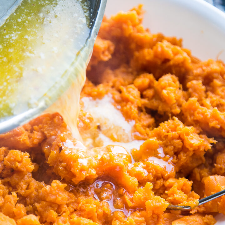 Mashed Sweet Potatoes with Orange-Chili Butter (Instant Pot)