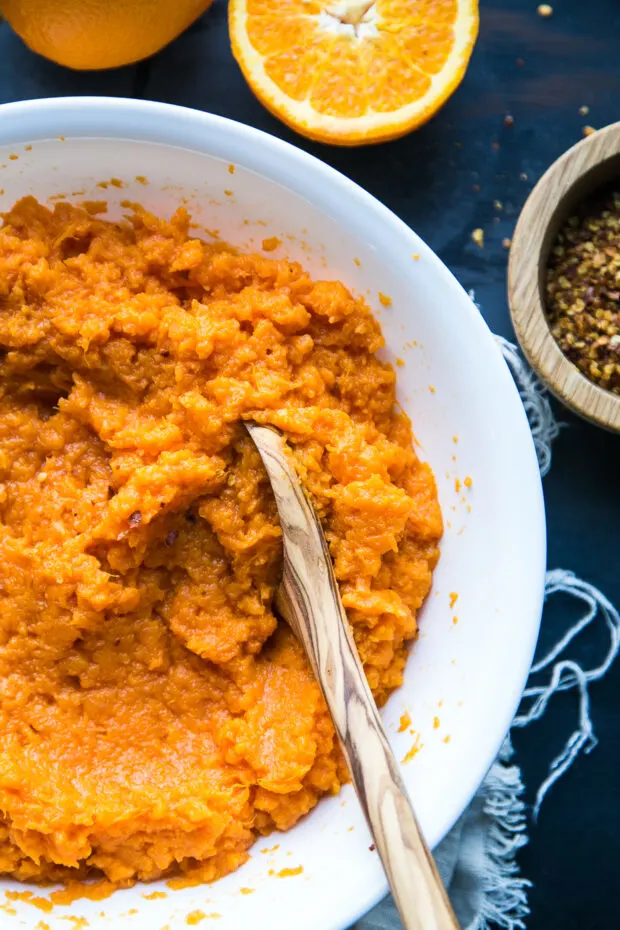 Best Thanksgiving Sides: Mashed Sweet Potatoes with Orange-Chili Butter
