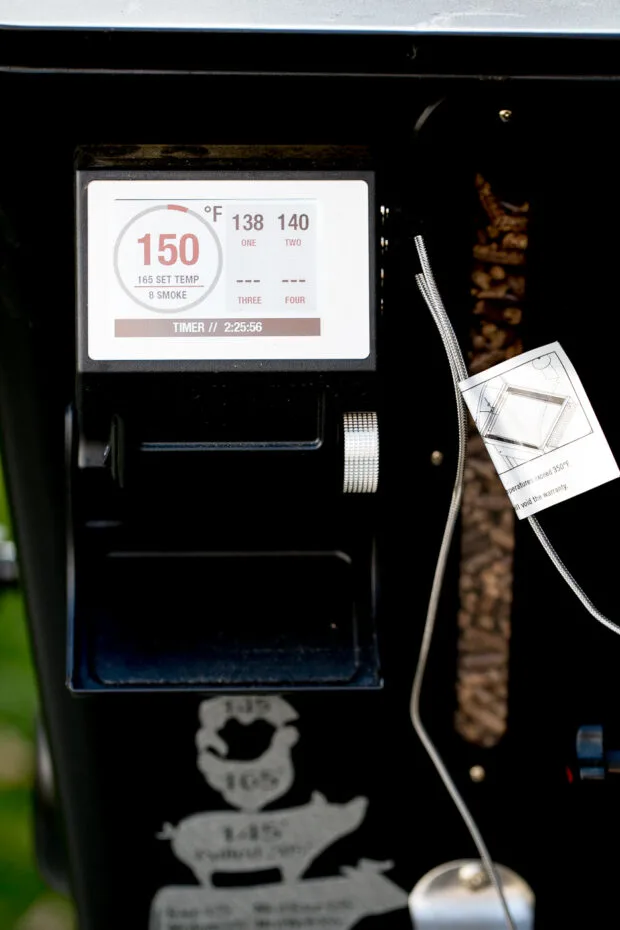 Photo shows the control panel for the CampChef grill.