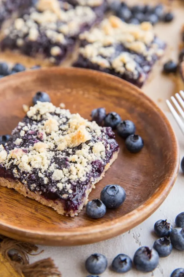 Low Carb Blueberry Crumb Bars