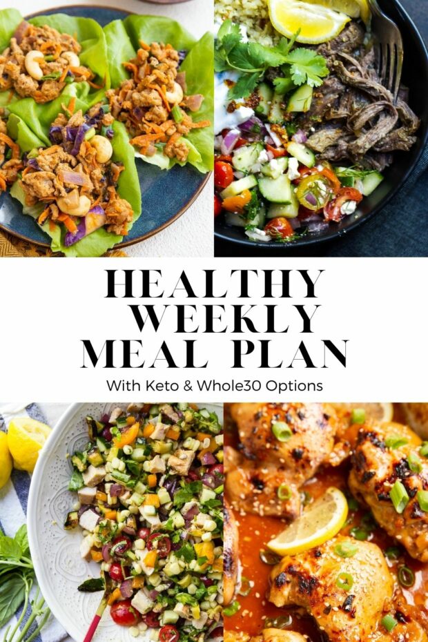 Another round of FREE healthy meal plans from Perry's Plate and The Roasted Root! Delicious recipes that are mostly paleo, keto & often Whole30 adaptable.