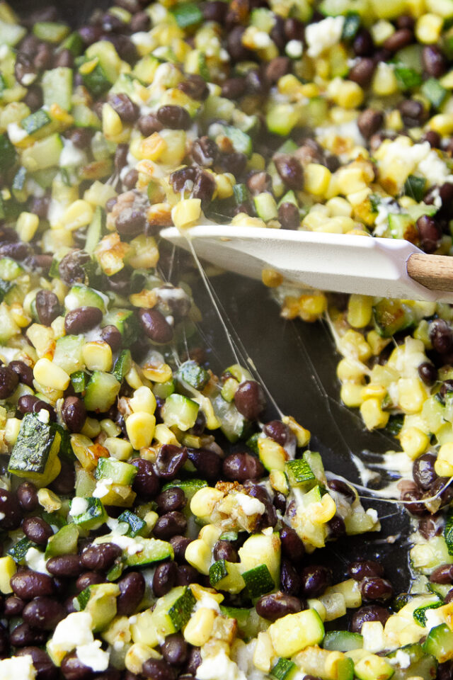 Crispy Black Bean Tacos with Corn & Zucchini Perry's Plate
