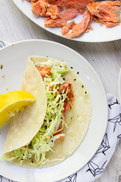 10-Minute Smoked Salmon Tacos - Perry's Plate
