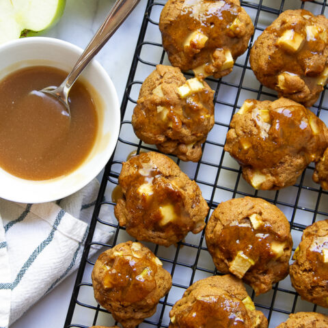 Gluten Free Apple Cookies with Maple Glaze