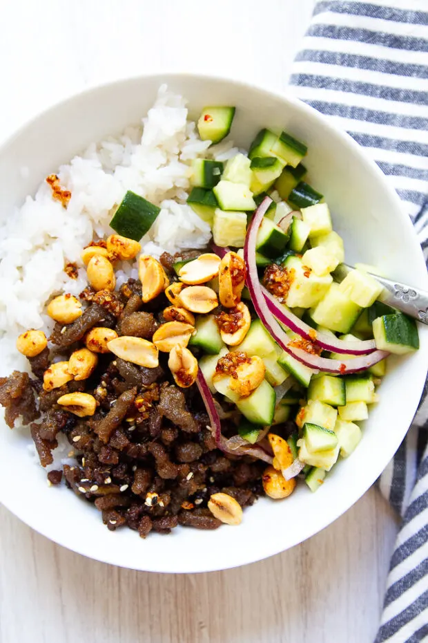 Spicy Ground Turkey Bowl