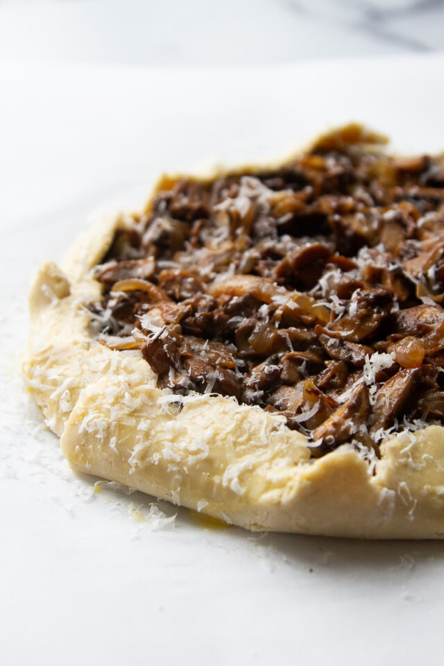 Mushroom Galette with Goat Cheese & Caramelized Onions Perry's Plate