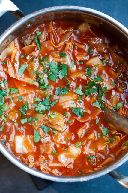 Easy Cabbage Roll Soup (Instant Pot or Stove Top) - Perry's Plate