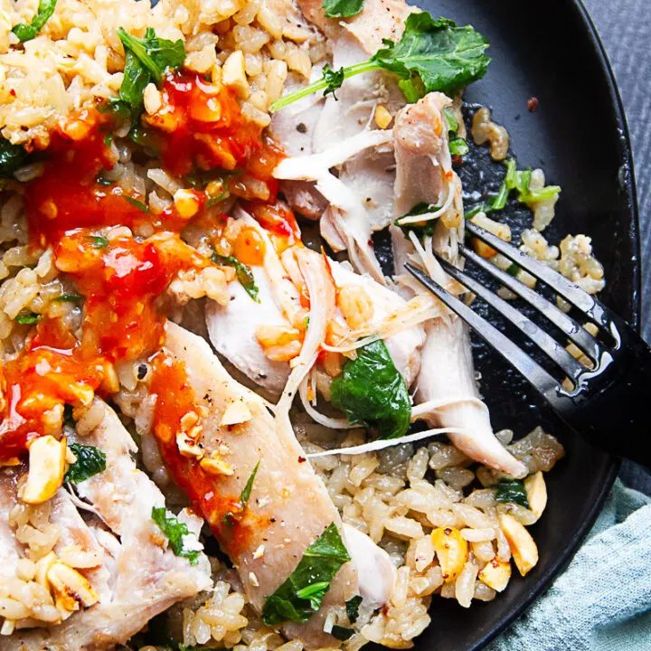 One Pan Coconut Chicken & Thighs and Rice (Stove Top)