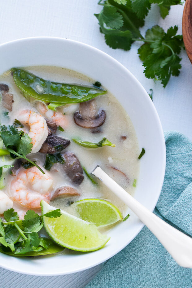 Quick Thai Coconut Soup with Shrimp