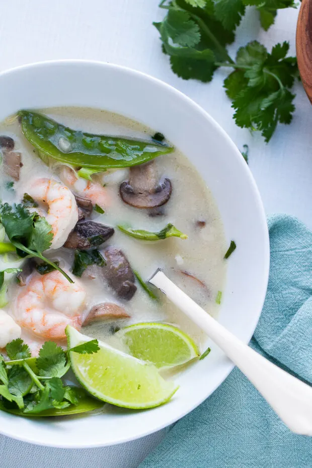 Quick Thai Coconut Soup with Shrimp