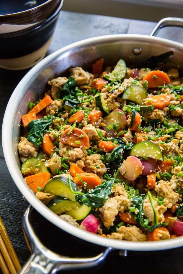 Teriyaki Ground Turkey Skillet with Vegetables