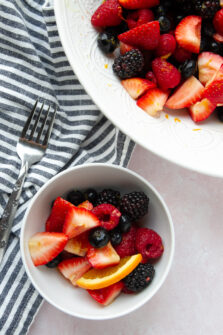 Easy Berry Salad with Orange Vanilla Dressing - Perry's Plate